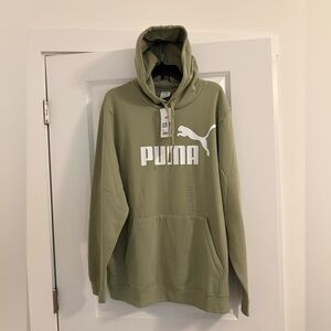 NWT PUMA Men's olive Green fleece Hoodie, size XXL